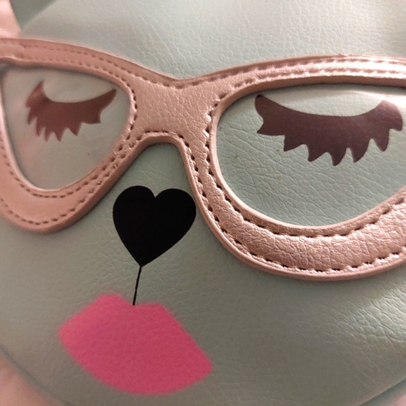 Betsey Johnson Bear with Glasses wristlet - Picture 3 of 6